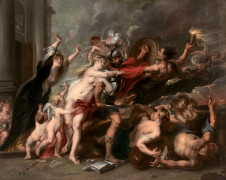 Ecole flamande du XVIIe siècle Entourage de Pierre Paul Rubens Les Horreurs de la Guerre Huile sur cuivre