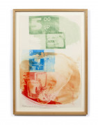 Robert RAUSCHENBERG (1925 - 2008) Collatéral, fom Ground rules - 1997 Aquatinte et photogravure en couleurs