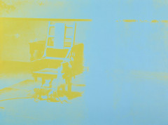 Andy WARHOL (Américain, 1928 - 1987) Electric chair - 1971 (bleue et jaune) Sérigraphie en couleurs