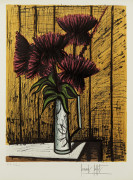 Bernard BUFFET (Paris, 1928- Tourtour, 1999) Chrysanthèmes - 1980 Lithographie en 8 couleurs