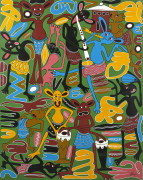 George LILANGA 1934-2005 - Tanzanie Sans titre, 2003 Acrylique sur toile