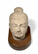 TÊTE DE BOUDDHA EN STUC, Art gréco-bouddhique du Gandhara, IVe - Ve siècle