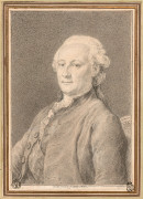 Charles-Nicolas COCHIN le Jeune Paris, 1715 - 1790 Portrait d'homme Crayon noir et estompe