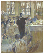 Henri de TOULOUSE-LAUTREC 1864- 1901 Une opération par le Docteur Péan à l’Hôpital International - 1891 Peinture à l’essence sur car...