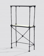 Alberto GIACOMETTI 1901 - 1966 Double console pour Tériade - Circa 1945-1950 Bronze à patine brun noir