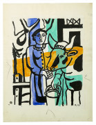 Fernand LEGER 1881 - 1955 La femme et la vache - 1953 Gouache et encre sur papier