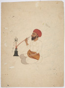 FUMEUR DE HUQQA  Penjab ou Jodhpur, Inde du Nord, vers 1800