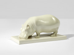 Armand PETERSEN & MANUFACTURE NATIONALE DE SÈVRES 1891-1969 «Hippopotame» - 1935