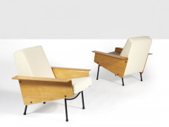 Pierre GUARICHE 1926-1995 Paire de fauteuils modèle «G10 bis» - 1953