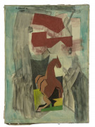 André BEAUDIN 1895 - 1979 Le cheval du village - 1957 Huile sur toile