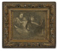 Eugène CARRIERE 1849-1906 Le violoniste - circa 1897 Huile sur toile