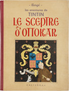 TINTIN N°08  Le Sceptre d’Ottokar Casterman, 1939. Dos rouge, 4e plat A7, édition «petite image collée», 4 hors textes couleurs....