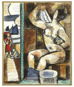 Marcel GROMAIRE 1892 - 1971 Après le bain - 1928 Aquarelle et encre de Chine sur papier