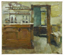 Théodore ROBINSON 1852 - 1896 Le bar de l'Hôtel Baudy, Giverny - circa 1888 Huile sur toile