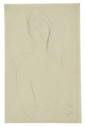 Amedeo MODIGLIANI 1884- 1920 Jeanne Hébuterne assise - Circa 1918 Crayon sur papier