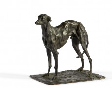 Rembrandt BUGATTI 1884- 1916 Lévrier debout - circa 1904-1905 Bronze à patine brune