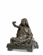 Louis-Ernest BARRIAS 1841-1905 Jeune fille de Bou Saâda, 1890 Épreuve en bronze à patine brune