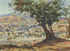 Henri PONTOY 1888-1968 Vue de Fès Huile sur toile