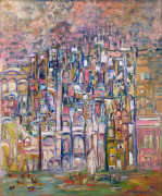 Ali LAGROUNI Né en 1956 - Maroc Souvenir de Fès, 1999 Huile sur toile