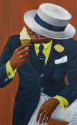 Zemba LUZAMBA Né en 1973 - République démocratique du Congo I Scream (ice cream), 2021 Huile sur toile