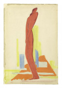 Janos MATTIS TEUTSCH 1884 - 1960 Figure debout - circa 1925-1926 Gouache sur papier