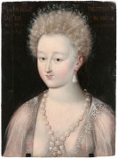 Seconde école de Fontainebleau  Portrait de Gabrielle d'Estrées Huile sur panneau de chêne