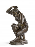 Jean-Baptiste CARPEAUX Valenciennes,1827 - Courbevoie, 1875 Flore accroupie Bronze à patine brun nuancé, fonte posthume