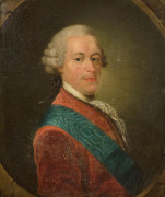 Attribué à Alexeï Petrovich ANTROPOV Saint-Pétersbourg, 1716 - 1795 Portaits du comte Mikhaïl Illarionovitch Vorontsov et de son épo...