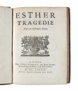 RACINE (Jean) Esther, tragédie tirée de l'Escriture sainte. Paris, Denys Thierry, 1689.