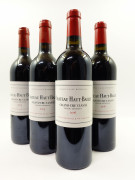 4 bouteilles 2 bts : CHÂTEAU HAUT BAILLY 2006 CC Pessac Léognan (étiquettes fanées)