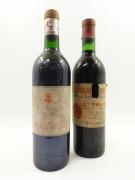 2 bouteilles 1 bt : CHÂTEAU PAPE CLEMENT 1988 CC Pessac Léognan (base goulot, étiquette abimée, déchirée)