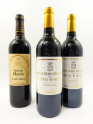 3 bouteilles 1 bt : CHÂTEAU GLORIA 2005 Saint Julien (étiquette léger déchirée)