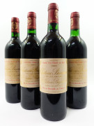 4 bouteilles CHÂTEAU BRANAIRE DUCRU 1993 4è GC Saint Julien (étiquettes tachées)