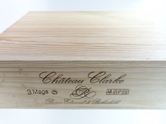 3 magnums CHÂTEAU CLARKE 2002 Listrac Caisse bois d'origine