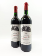 2 bouteilles CHÂTEAU DE L'EVANGILE 1990 Pomerol (1 base goulot