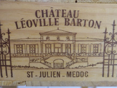 6 bouteilles CHÂTEAU LEOVILLE BARTON 2002 2è GC Saint Julien Caisse bois d'origine