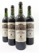 4 bouteilles 3 bts : CHÂTEAU LEOVILLE BARTON 1989 2è GC Saint Julien (étiquettes sales, tachées)