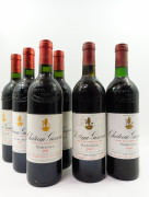 6 bouteilles 4 bts : CHÂTEAU GISCOURS 1991 3è GC Margaux (étiquettes léger tachées)