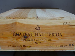 12 bouteilles CHÂTEAU HAUT BRION 2007 1er GC Pessac Léognan