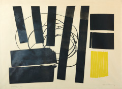 Hans HARTUNG (1904 - 1989) Hommage à Picasso - 1973 Lithographie en couleurs