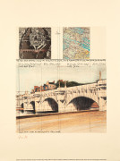 CHRISTO & Jeanne Claude (1935 - 2020) Pont Neuf, Wrapped, (Project for Paris, 1980) - 2003 Lithographie offset en couleurs