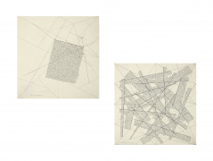 Sol LEWITT (1928 - 2007) Location of lines - 1975 - 2 planches 2 eaux-fortes en noir