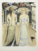 Paul DELVAUX (1897- 1994) Les rivales - 1966 Lithographie en couleurs