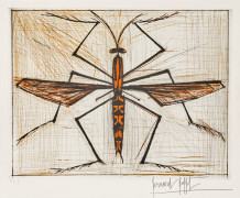 Bernard BUFFET (1928 - 1999) Insecte brun - 1964 Burin en couleurs