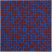 François MORELLET (1926 - 2016) Chartres, bleu violet - 1973 Sérigraphie en couleurs imprimée sur feuille plastifiée (PVC)