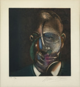 Francis BACON (1909 - 1992) Portrait de Michel Leiris - 1977 Eau-forte et aquatinte en couleurs