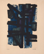 Pierre SOULAGES (Français, Né en 1919) Eau-forte I - 1957 Eau-forte en couleurs