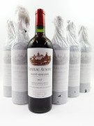 6 bouteilles CHÂTEAU AUSONE 1937 1er GCC (A) Saint Emilion (indication au bas des étiquettes "Rebouchée et réétiquettée par le Château