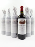 6 bouteilles CHÂTEAU AUSONE 1937 1er GCC (A) Saint Emilion (indication au bas des étiquettes "Rebouchée et réétiquettée par le Château