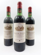 12 bouteilles CHÂTEAU AUSONE 1970 1er GCC (A) Saint Emilion (3 légèrement bas